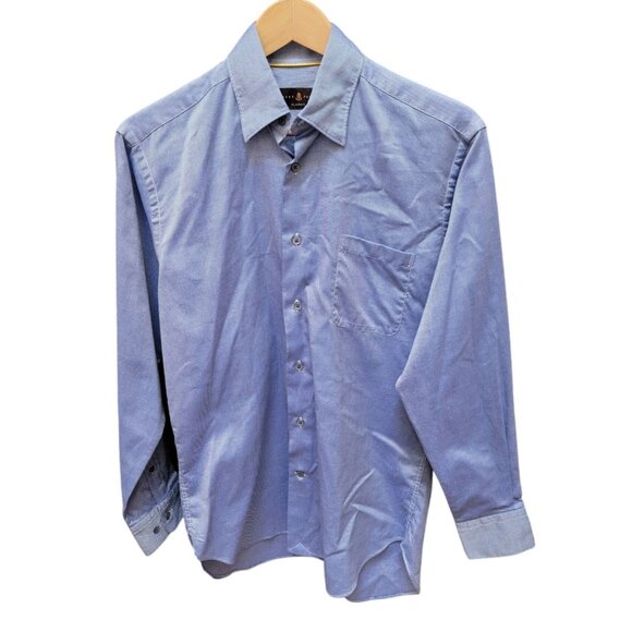 Robert Talbott Other - Robert Talbott Classic Mens Blue Long Sleeve Button-Up Shirt 100% Cotton
